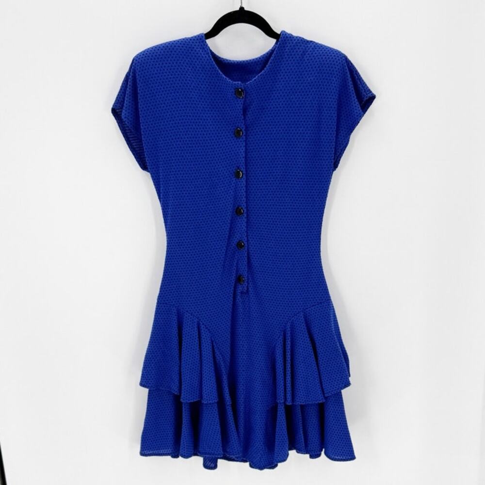 vintage Kings Row dress, likely from the 80s purple black polka dot size 9/10